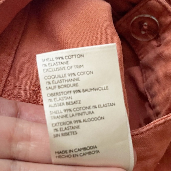 Anthropologie Pilcro Womens 31 Coral Wide Leg High Rise Painter Puddle Pants‎ - Picture 14 of 14